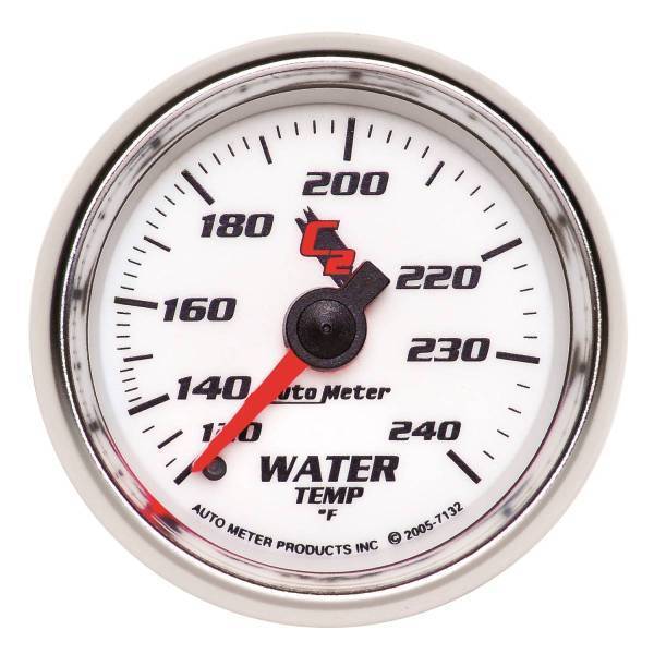Autometer - AutoMeter GAUGE WATER TEMP 2 1/16in. 120-240deg.F MECHANICAL C2 - 7132