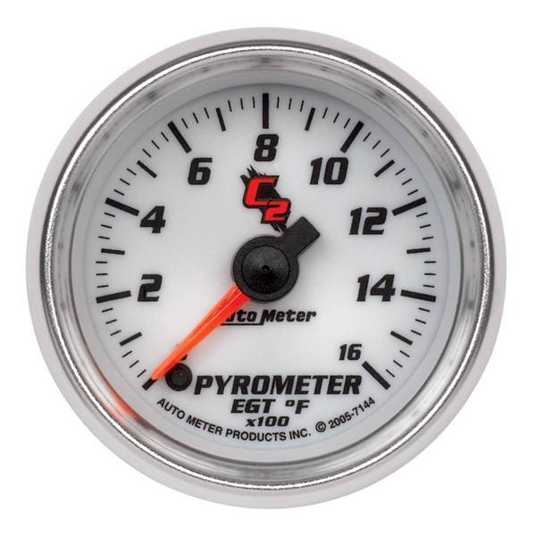 Autometer - AutoMeter GAUGE PYROMETER (EGT) 2 1/16in. 1600deg.F DIGITAL STEPPER MOTOR C2 - 7144