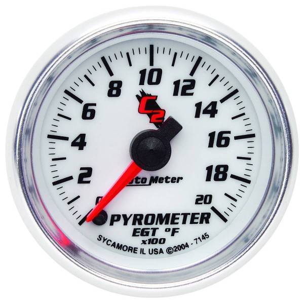 Autometer - AutoMeter GAUGE PYROMETER (EGT) 2 1/16in. 2000deg.F DIGITAL STEPPER MOTOR C2 - 7145