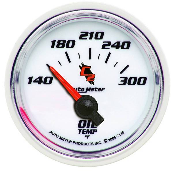 Autometer - AutoMeter GAUGE OIL TEMP 2 1/16in. 140-300deg.F ELECTRIC C2 - 7148