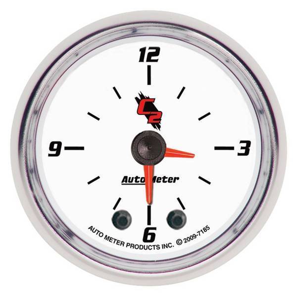 Autometer - AutoMeter GAUGE CLOCK 2 1/16in. 12HR ANALOG C2 - 7185