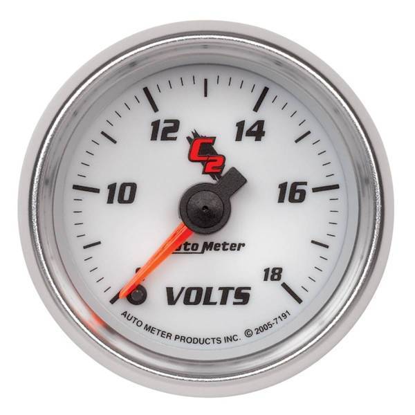 Autometer - AutoMeter GAUGE VOLTMETER 2 1/16in. 18V DIGITAL STEPPER MOTOR C2 - 7191