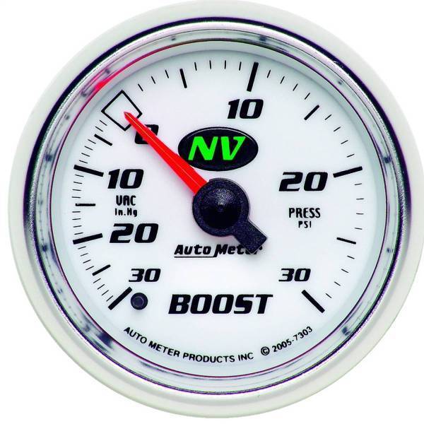 Autometer - AutoMeter GAUGE VAC/BOOST 2 1/16in. 30INHG-30PSI MECHANICAL NV - 7303