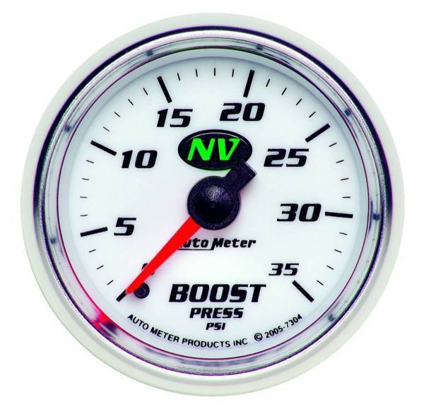 Autometer - AutoMeter GAUGE BOOST 2 1/16in. 35PSI MECHANICAL NV - 7304