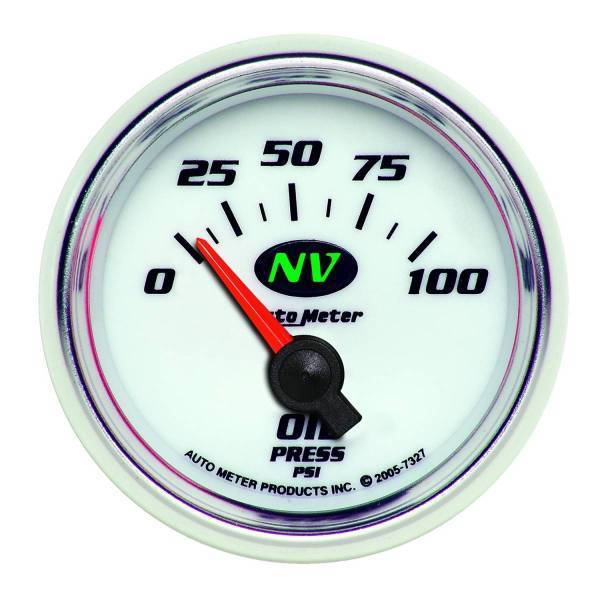 Autometer - AutoMeter GAUGE OIL PRESSURE 2 1/16in. 100PSI ELECTRIC NV - 7327