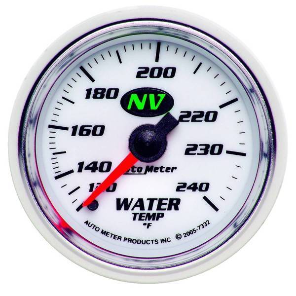 Autometer - AutoMeter GAUGE WATER TEMP 2 1/16in. 120-240deg.F MECHANICAL NV - 7332