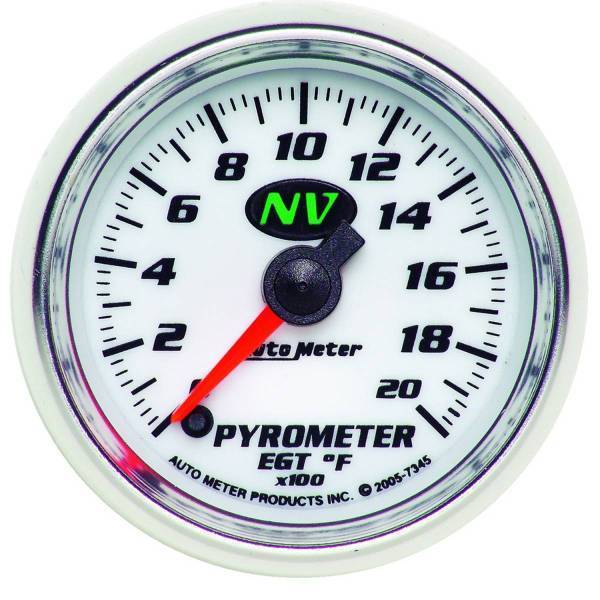 Autometer - AutoMeter GAUGE PYROMETER (EGT) 2 1/16in. 2000deg.F DIGITAL STEPPER MOTOR NV - 7345