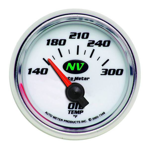 Autometer - AutoMeter GAUGE OIL TEMP 2 1/16in. 140-300deg.F ELECTRIC NV - 7348