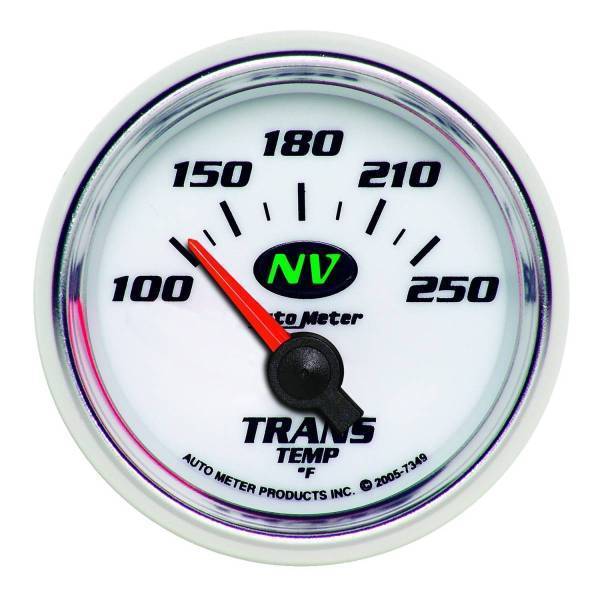 Autometer - AutoMeter GAUGE TRANSMISSION TEMP 2 1/16in. 100-250deg.F ELECTRIC NV - 7349