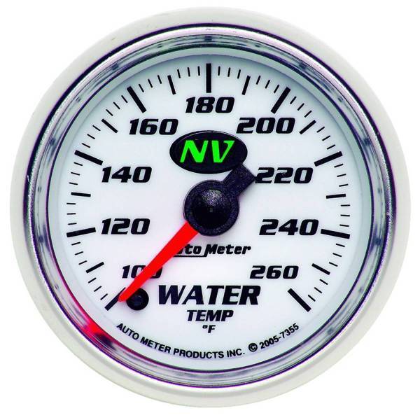 Autometer - AutoMeter GAUGE WATER TEMP 2 1/16in. 100-260deg.F DIGITAL STEPPER MOTOR NV - 7355