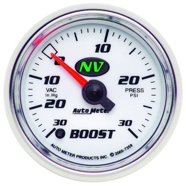 Autometer - AutoMeter GAUGE VAC/BOOST 2 1/16in. 30INHG-30PSI DIGITAL STEPPER MOTOR NV - 7359