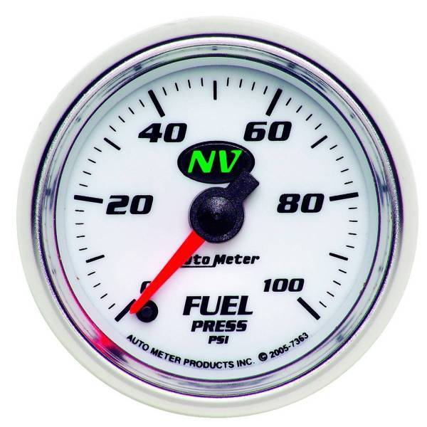 Autometer - AutoMeter GAUGE FUEL PRESSURE 2 1/16in. 100PSI DIGITAL STEPPER MOTOR NV - 7363