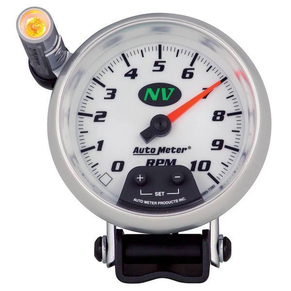 Autometer - AutoMeter GAUGE TACHOMETER 3 3/4in. 10K RPM PEDESTAL W/EXT. QUICK-LITE NV - 7390