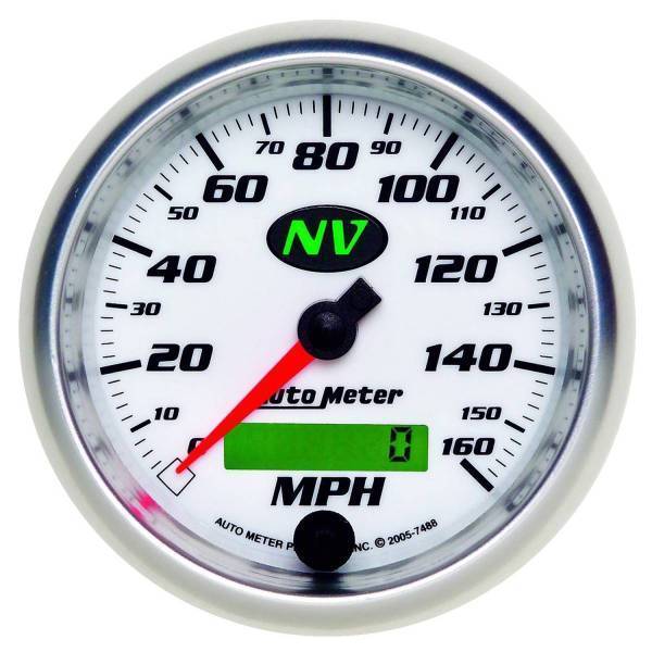 Autometer - AutoMeter GAUGE SPEEDOMETER 3 3/8in. 160MPH ELEC. PROGRAMMABLE NV - 7488