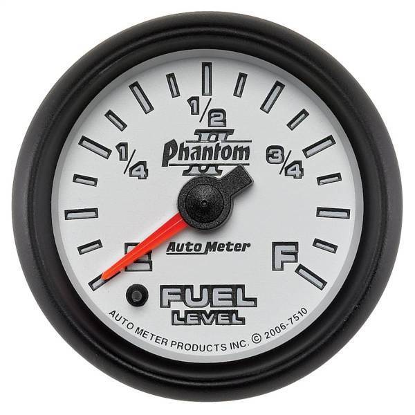 Autometer - AutoMeter GAUGE FUEL LEVEL 2 1/16in. 0-280O PROGRAMMABLE PHANTOM II - 7510