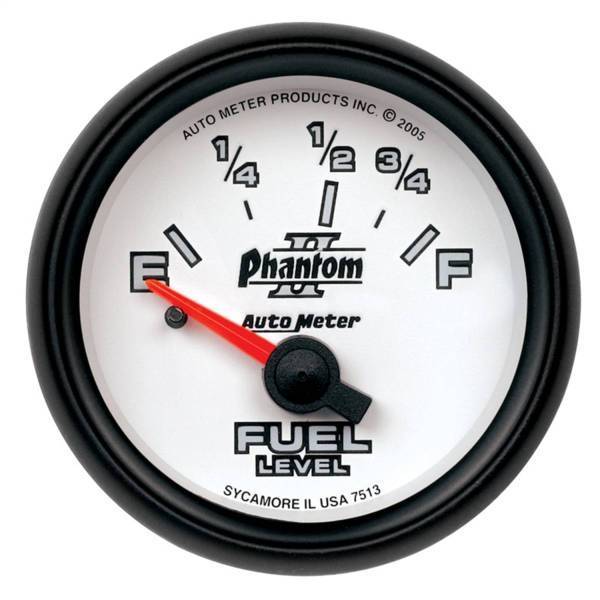 Autometer - AutoMeter GAUGE FUEL LEVEL 2 1/16in. 73OE TO 10OF ELEC PHANTOM II - 7515