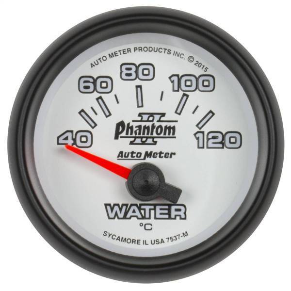 Autometer - AutoMeter GAUGE WATER TEMP 2 1/16in. 40-120deg.C ELECTRIC PHANTOM II - 7537-M