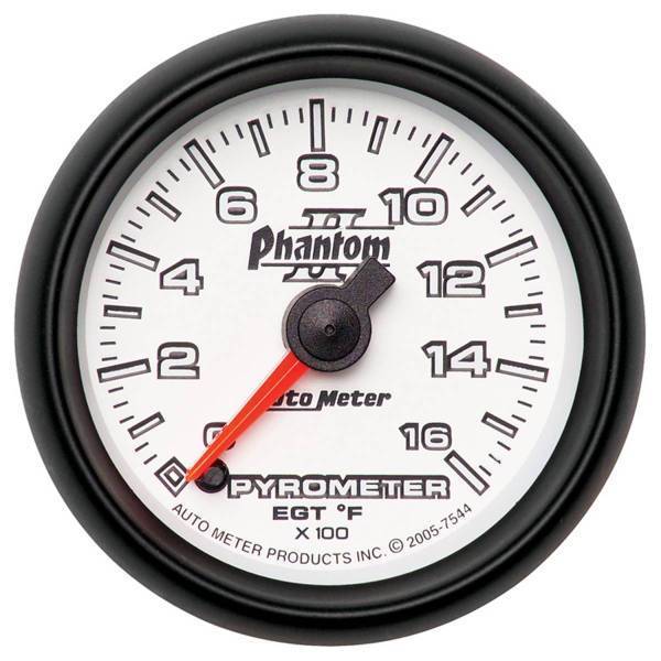 Autometer - AutoMeter GAUGE PYROMETER (EGT) 2 1/16in. 1600deg.F DIGITAL STEPPER MOTOR PHANTOM II - 7544