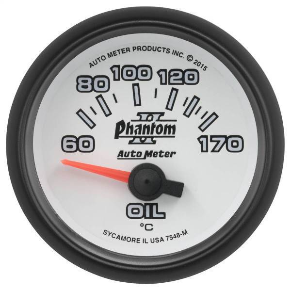 Autometer - AutoMeter GAUGE OIL TEMP 2 1/16in. 60-170deg.F ELECTRIC PHANTOM II - 7548-M