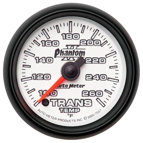 Autometer - AutoMeter GAUGE TRANSMISSION TEMP 2 1/16in. 100-260deg.F DIGITAL STEPPER MOTOR PHANTO - 7557