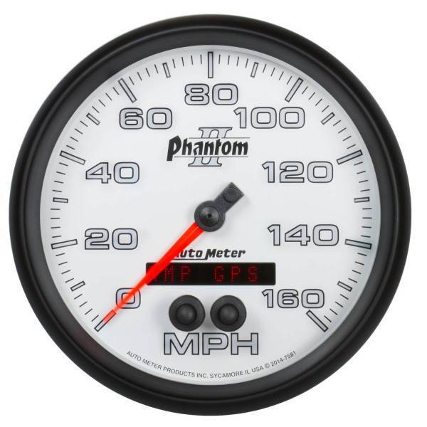 Autometer - AutoMeter GAUGE SPEEDOMETER 5in. 160MPH GPS PHANTOM II - 7581