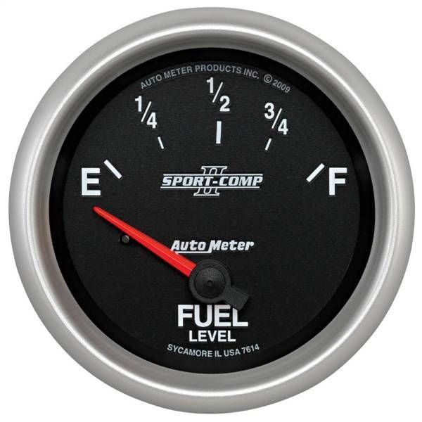 Autometer - AutoMeter GAUGE FUEL LEVEL 2 5/8in. 0OE TO 90OF ELEC SPORT-COMP II - 7614