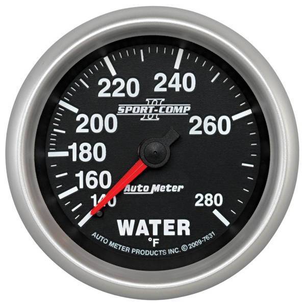 Autometer - AutoMeter GAUGE WATER TEMP 2 5/8in. 140-280deg.F MECHANICAL SPORT-COMP II - 7631