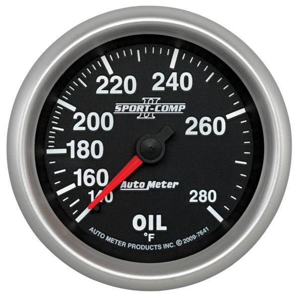 Autometer - AutoMeter GAUGE OIL TEMP 2 5/8in. 140-280deg.F MECHANICAL SPORT-COMP II - 7641