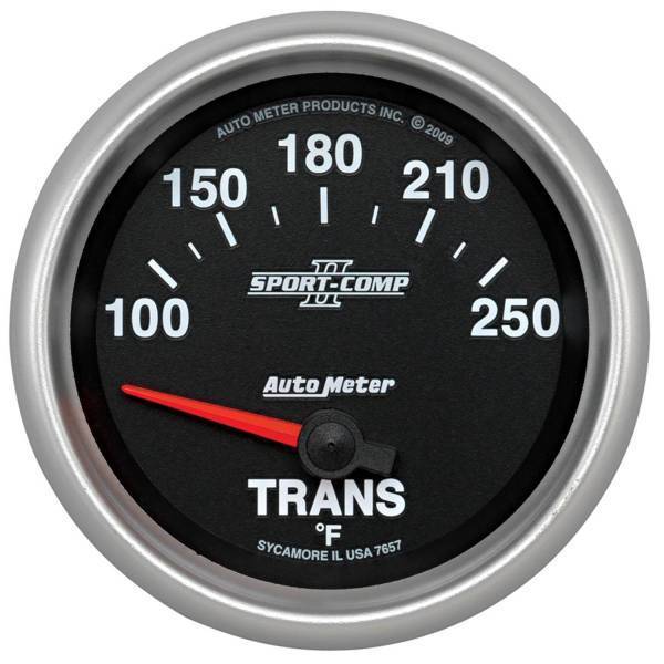 Autometer - AutoMeter GAUGE TRANSMISSION TEMP 2 5/8in. 100-250deg.F ELECTRIC SPORT-COMP II - 7657