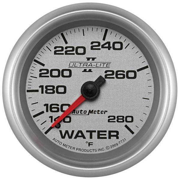 Autometer - AutoMeter GAUGE WATER TEMP 2 5/8in. 140-280deg.F MECHANICAL ULTRA-LITE II - 7731