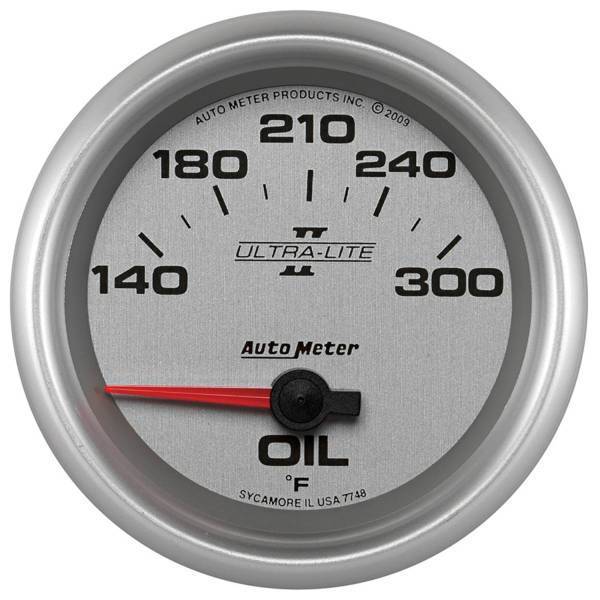 Autometer - AutoMeter GAUGE OIL TEMP 2 5/8in. 140-300deg.F ELECTRIC ULTRA-LITE II - 7748