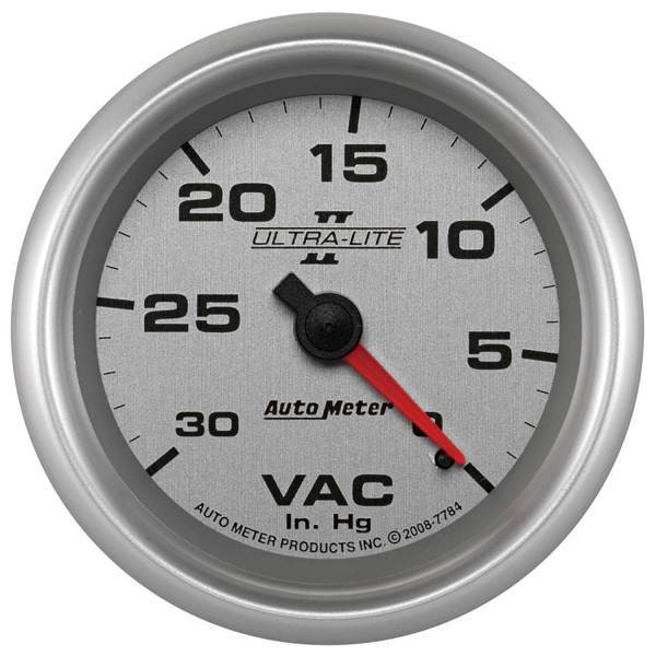 Autometer - AutoMeter GAUGE VACUUM 2 5/8in. 30INHG MECHANICAL ULTRA-LITE II - 7784