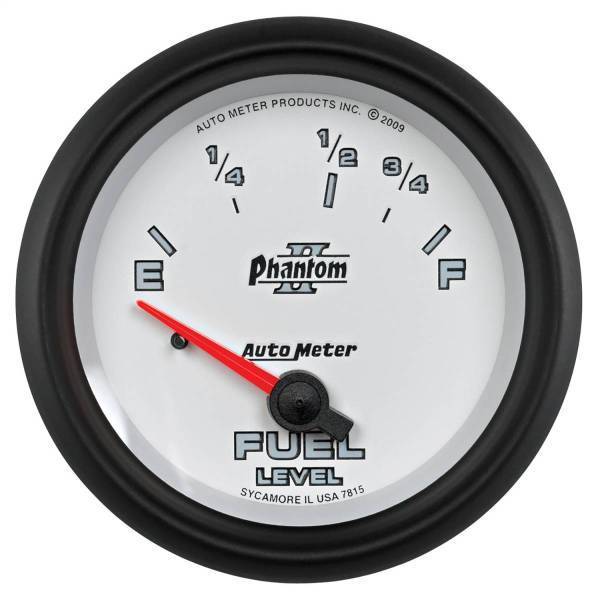 Autometer - AutoMeter GAUGE FUEL LEVEL 2 5/8in. 73OE TO 10OF ELEC PHANTOM II - 7815