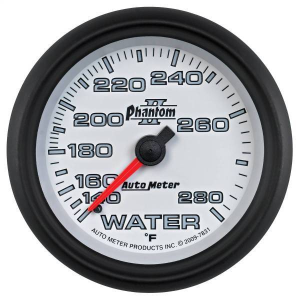 Autometer - AutoMeter GAUGE WATER TEMP 2 5/8in. 140-280deg.F MECHANICAL PHANTOM II - 7831