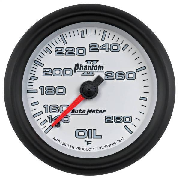 Autometer - AutoMeter GAUGE OIL TEMP 2 5/8in. 140-280deg.F MECHANICAL PHANTOM II - 7841