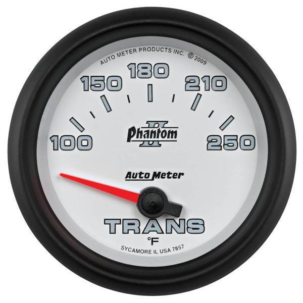 Autometer - AutoMeter GAUGE TRANSMISSION TEMP 2 5/8in. 100-250deg.F ELECTRIC PHANTOM II - 7857