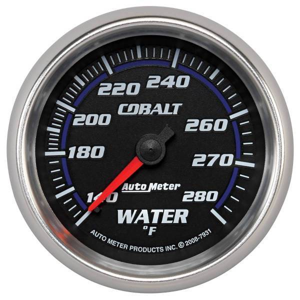 Autometer - AutoMeter GAUGE WATER TEMP 2 5/8in. 140-280deg.F MECHANICAL COBALT - 7931