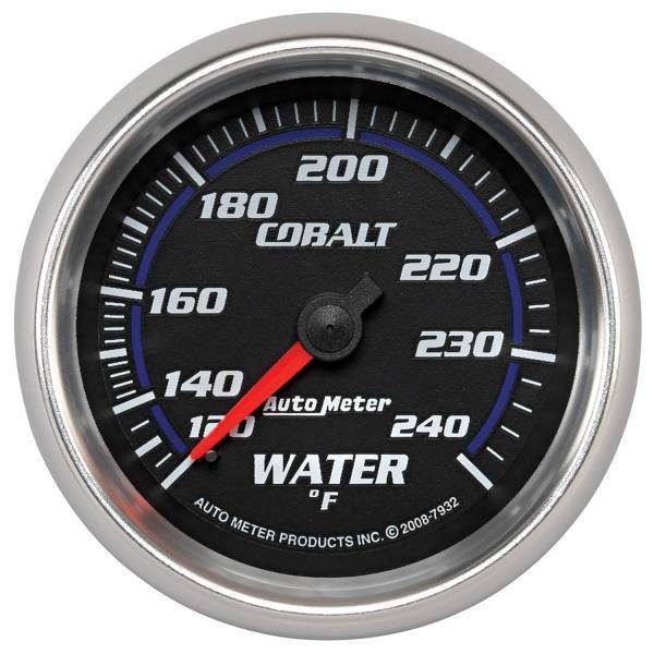 Autometer - AutoMeter GAUGE WATER TEMP 2 5/8in. 120-240deg.F MECHANICAL COBALT - 7932