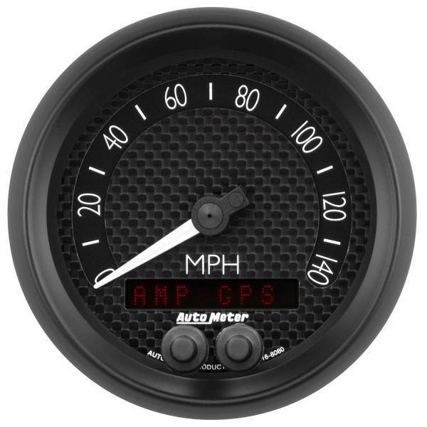 Autometer - AutoMeter GAUGE SPEEDOMETER 3 3/8in. 140MPH GPS GT - 8080