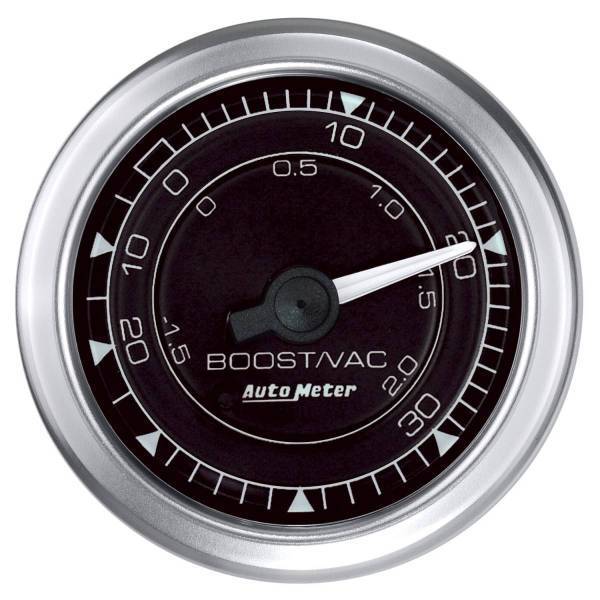 Autometer - AutoMeter GAUGE VAC/BOOST 2 1/16in. 30INHG-30PSI MECHANICAL CHRONO - 8103