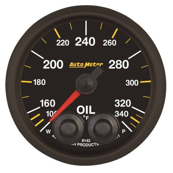 Autometer - AutoMeter GAUGE OIL TEMP 2 1/16in. 340deg.F STEPPER MOTOR W/PEAK/WARN NASCAR CAN - 8142-05702