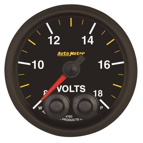 Autometer - AutoMeter GAUGE VOLTMETER 2 1/16in. 18V STEPPER MOTOR W/PEAK/WARN NASCAR CAN - 8183-05702