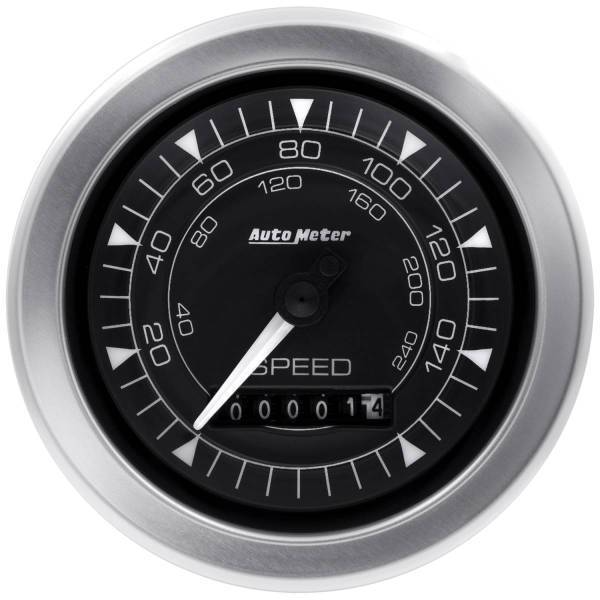 Autometer - AutoMeter GAUGE SPEEDOMETER 3 3/8in. 160MPH ELEC. PROGRAMMABLE CHRONO - 8188