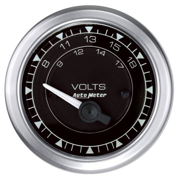 Autometer - AutoMeter GAUGE VOLTMETER 2 1/16in. 18V ELEC CHRONO - 8192