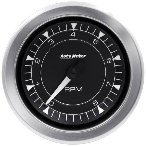 Autometer - AutoMeter GAUGE TACHOMETER 3 3/8in. 8K RPM IN-DASH CHRONO - 8197