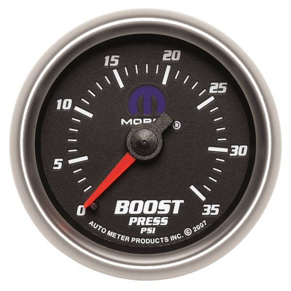 Autometer - AutoMeter GAUGE BOOST 2 1/16in. 35PSI MECHANICAL BLACK MOPAR - 880011