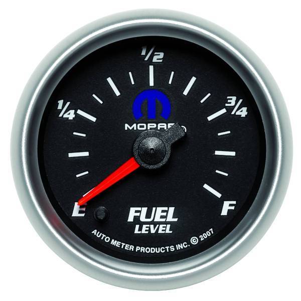 Autometer - AutoMeter GAUGE FUEL LEVEL 2 1/16in. 0-280O PROGRAMMABLE BLACK MOPAR - 880013