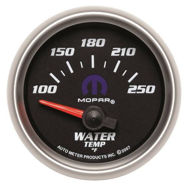 Autometer - AutoMeter GAUGE WATER TEMP 2 1/16in. 100-250deg.F ELECTRIC BLACK MOPAR - 880016