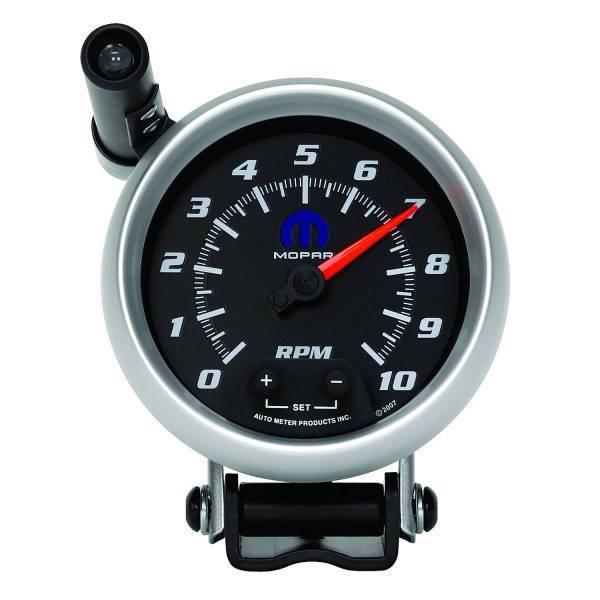 Autometer - AutoMeter GAUGE TACH 3 3/4in. 10K RPM PEDESTAL W/EXT. QUICK-LITE BLACK MOPAR - 880023