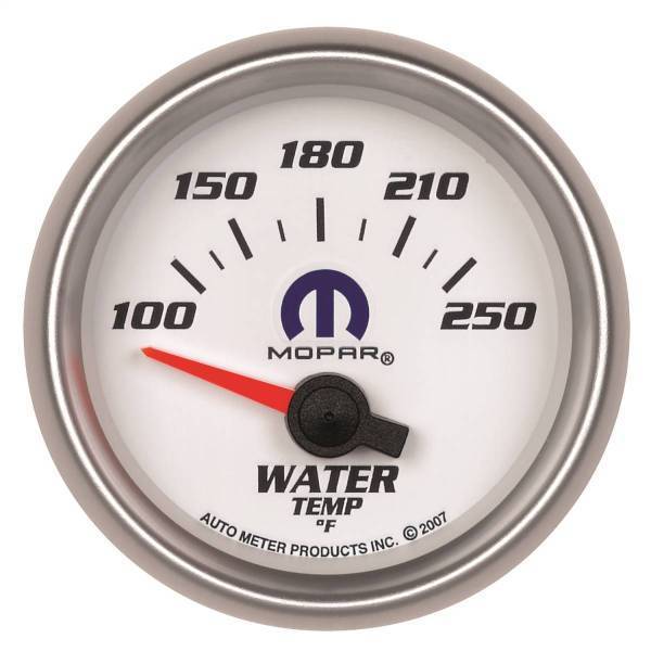 Autometer - AutoMeter GAUGE WATER TEMP 2 1/16in. 100-250deg.F ELECTRIC WHITE MOPAR - 880030